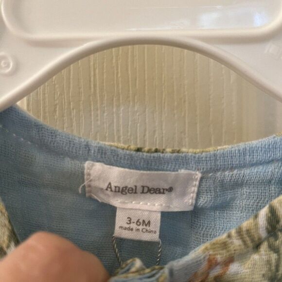 Angel Dear Palm Tree Jumpsuit Romper Muslin Cotton Boys Size 3-6 Months NWT - Picture 6 of 11